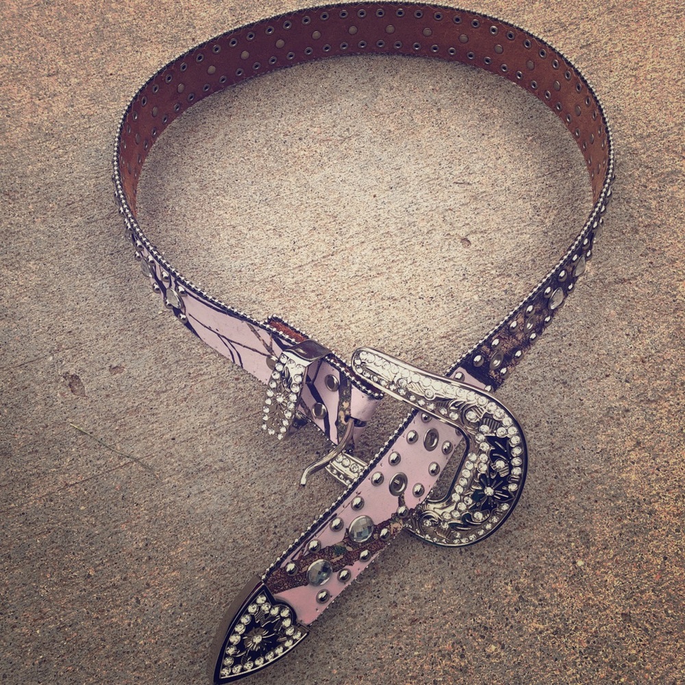 Pink & Camo Bedazzled Belt